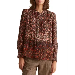 Hot Sale ⭐ Gerard Darel Calica Floral Print 👕 Shirt Pink ⭐
