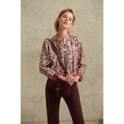 Hot Sale ⌛ Gerard Darel Camellia Printed Blouse Ecru 🔔 -Gerard Darel Elegant Shop unnamed file 113