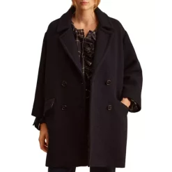 Budget 🛒 Gerard Darel Sarah Double Breasted 🧥 Coat Navy 🔔