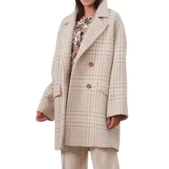 Promo 🔥 Gerard Darel Sarah Double Breasted 🧥 Coat Natural 🛒