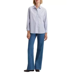 Promo 🎁 Gerard Darel Cameron Striped 👚 Shirt Optic White ✔️ -Gerard Darel Elegant Shop unnamed file 145