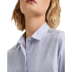 Promo 🎁 Gerard Darel Cameron Striped 👚 Shirt Optic White ✔️ -Gerard Darel Elegant Shop unnamed file 146