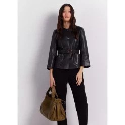 Hot Sale ❤️ Gerard Darel Marilou Leather Jacket Black ✔️ -Gerard Darel Elegant Shop unnamed file 161