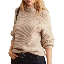 Best deal 😍 Gerard Darel Leopold Pointelle Sweater Beige 🔔 -Gerard Darel Elegant Shop unnamed file 164
