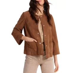 Cheapest 🥰 Gerard Darel Marilou Suede Jacket Caramel 👏 -Gerard Darel Elegant Shop unnamed file 179