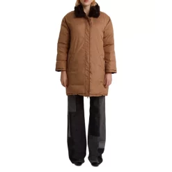 Coupon ⌛ Gerard Darel Sanna Faux-Fur Collar Reversible Quilted 🧥 Coat Straw 🌟 -Gerard Darel Elegant Shop unnamed file 19