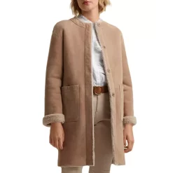 Brand new 👏 Gerard Darel Mabelle Shearling 🧥 Coat Sand 💯