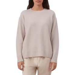 Best Sale 🎉 Gerard Darel Leatitia Crewneck Cashmere Sweater Natural 😀