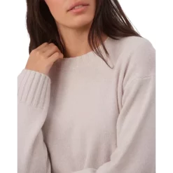 Best Sale 🎉 Gerard Darel Leatitia Crewneck Cashmere Sweater Natural 😀 -Gerard Darel Elegant Shop unnamed file 224