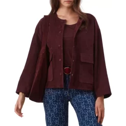 Cheapest 👏 Gerard Darel Suede Nao Collarless Jacket Pink 🧨