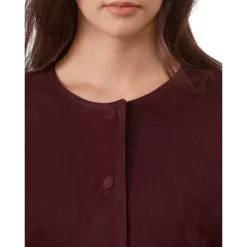 Cheapest 👏 Gerard Darel Suede Nao Collarless Jacket Pink 🧨 -Gerard Darel Elegant Shop unnamed file 27