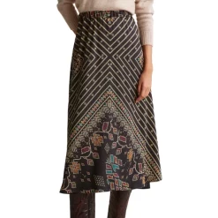 Gerard Darel Elegant Shop 24 Flash Sale 🌟 Gerard Darel Laya Printed Midi 👗 Skirt Black ⭐