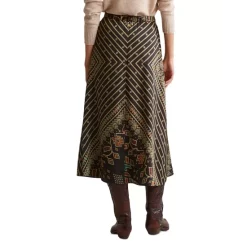 Flash Sale 🌟 Gerard Darel Laya Printed Midi 👗 Skirt Black ⭐ -Gerard Darel Elegant Shop unnamed file 275
