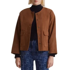 Cheapest 👏 Gerard Darel Suede Nao Collarless Jacket Pink 🧨 -Gerard Darel Elegant Shop unnamed file 28