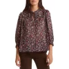 Cheapest 🎁 Gerard Darel Casey Printed Mandarin Collar Top Black 🔥 -Gerard Darel Elegant Shop unnamed file 304