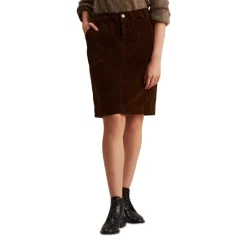 Best Pirce 🔔 Gerard Darel Billie Corduroy Pencil 👗 Skirt Brown 🤩