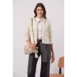 Flash Sale ⭐ Gerard Darel Gerad Darel Nerea Braided Trim Jacket Ecru ✨ -Gerard Darel Elegant Shop unnamed file 330