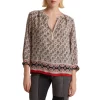 Deals ⌛ Gerard Darel Cheyenne Printed Motif Blouse Ecru ✔️ -Gerard Darel Elegant Shop unnamed file 355