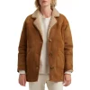 Best Pirce 🛒 Gerard Darel Marilys Shearling 🧥 Coat Brown ⭐ -Gerard Darel Elegant Shop unnamed file 366