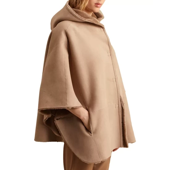 Discount π Gerard Darel Melissa Hooded Reversible Shearling Cape Sand π 5 Discount π Gerard Darel Melissa Hooded Reversible Shearling Cape Sand π - Image 3