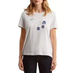 Buy ✨ Gerard Darel Asmee Graphic Print Tee Ecru ✔️