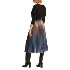 New 👏 Gerard Darel Beth Sequinned Midi 👗 Skirt Blue 🧨 -Gerard Darel Elegant Shop unnamed file 413