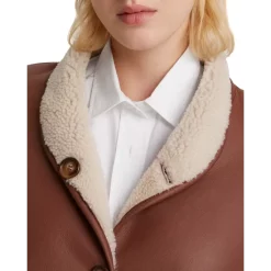 Hot Sale ⌛ Gerard Darel Naia Shearling 🧥 Coat Brown 🤩 -Gerard Darel Elegant Shop unnamed file 417