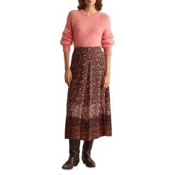 Cheap 😍 Gerard Darel Jupe Floral Flared Midi 👗 Skirt Pink 😍 -Gerard Darel Elegant Shop unnamed file 45