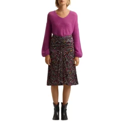 Discount 👏 Gerard Darel Bethy Floral Print Midi 👗 Skirt Night Blue 👏 -Gerard Darel Elegant Shop unnamed file 463