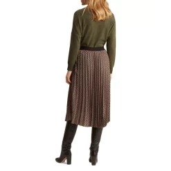 Cheap 🎉 Gerard Darel Beth Printed Pleated Midi 👗 Skirt Brown ✔️ -Gerard Darel Elegant Shop unnamed file 493