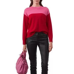 Wholesale ✔️ Gerard Darel Lili Color Blocked Cashmere Sweater Red 🧨 -Gerard Darel Elegant Shop unnamed file 503