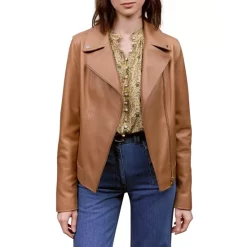 Buy π€© Gerard Darel Margot Leather Moto Jacket Camel π
