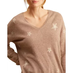 Wholesale 🌟 Gerard Darel Laula Star Cashmere Sweater Beige ⌛ -Gerard Darel Elegant Shop unnamed file 515