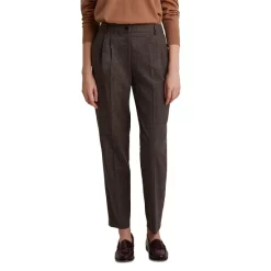 Flash Sale 😉 Gerard Darel Wool Blend Emilio Check Tapered Ankle Pants Brown ✔️