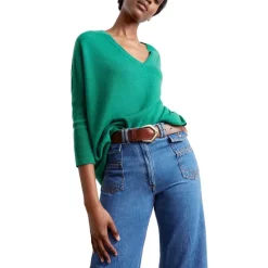 Hot Sale 🎉 Gerard Darel Leon Cashmere V Neck Sweater Green 🤩 -Gerard Darel Elegant Shop unnamed file 572