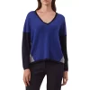 New 🎁 Gerard Darel Leny Color Blocked Cashmere V Neck Sweater Blue 🔥 -Gerard Darel Elegant Shop unnamed file 576