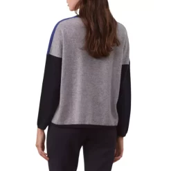 New 🎁 Gerard Darel Leny Color Blocked Cashmere V Neck Sweater Blue 🔥 -Gerard Darel Elegant Shop unnamed file 579