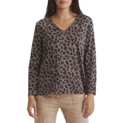 Best Pirce ✨ Gerard Darel Annabelle Leopard Print Top Gray ✔️