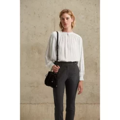 Hot Sale 😀 Gerard Darel Caroline Ruffled Blouse Green 🧨 -Gerard Darel Elegant Shop unnamed file 603