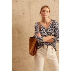 Coupon 😍 Gerard Darel Lee Floral Print Wool Sweater Navy 💯 -Gerard Darel Elegant Shop unnamed file 614