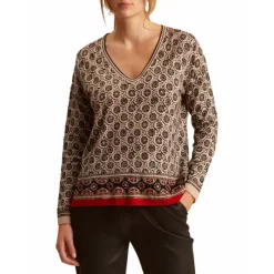 Cheap ✨ Gerard Darel Levana Printed Wool Sweater Ecru 😉