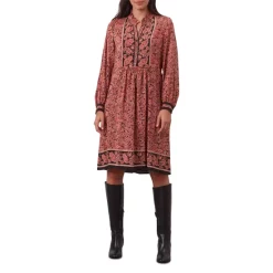 Best Pirce 🎁 Gerard Darel Juliette Mandarin Collar 👕 Shirt 👗 Dress Pink ✔️