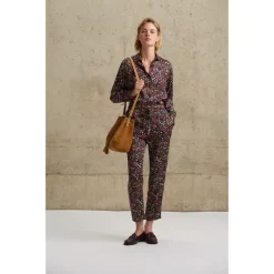 Hot Sale 🔔 Gerard Darel Esmeth Floral Print Drawstring Pants Night Blue 🌟 -Gerard Darel Elegant Shop unnamed file 662