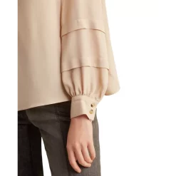Promo 🎉 Gerard Darel Celestine Blouson-Sleeve Top Natural 🎉 -Gerard Darel Elegant Shop unnamed file 668