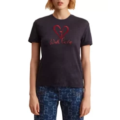 Best Pirce 😍 Gerard Darel Alix Message Tee Navy 🎉