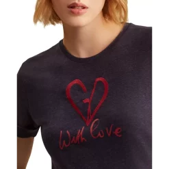 Best Pirce 😍 Gerard Darel Alix Message Tee Navy 🎉 -Gerard Darel Elegant Shop unnamed file 680