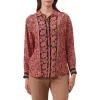 Best Sale 🛒 Gerard Darel Cameron Paisley Print 👚 Shirt Pink ✔️ -Gerard Darel Elegant Shop unnamed file 709
