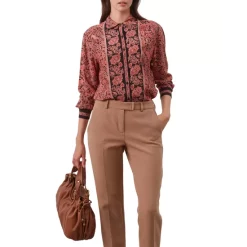 Best Sale 🛒 Gerard Darel Cameron Paisley Print 👚 Shirt Pink ✔️ -Gerard Darel Elegant Shop unnamed file 710