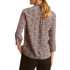 Outlet ✔️ Gerard Darel Cynthia Printed 👕 Shirt Indigo 🤩 -Gerard Darel Elegant Shop unnamed file 725