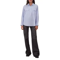 Cheap ✔️ Gerard Darel Canelle Flap Pocket 👕 Shirt Blue 🛒